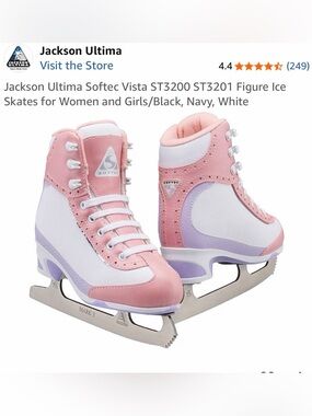 Jackson Toddler Girls' Pink & Purple Figure Ice Skates - size 9, ***WORN TWICE!!
